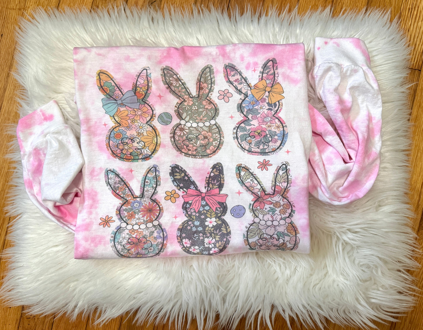 Floral bunny collage