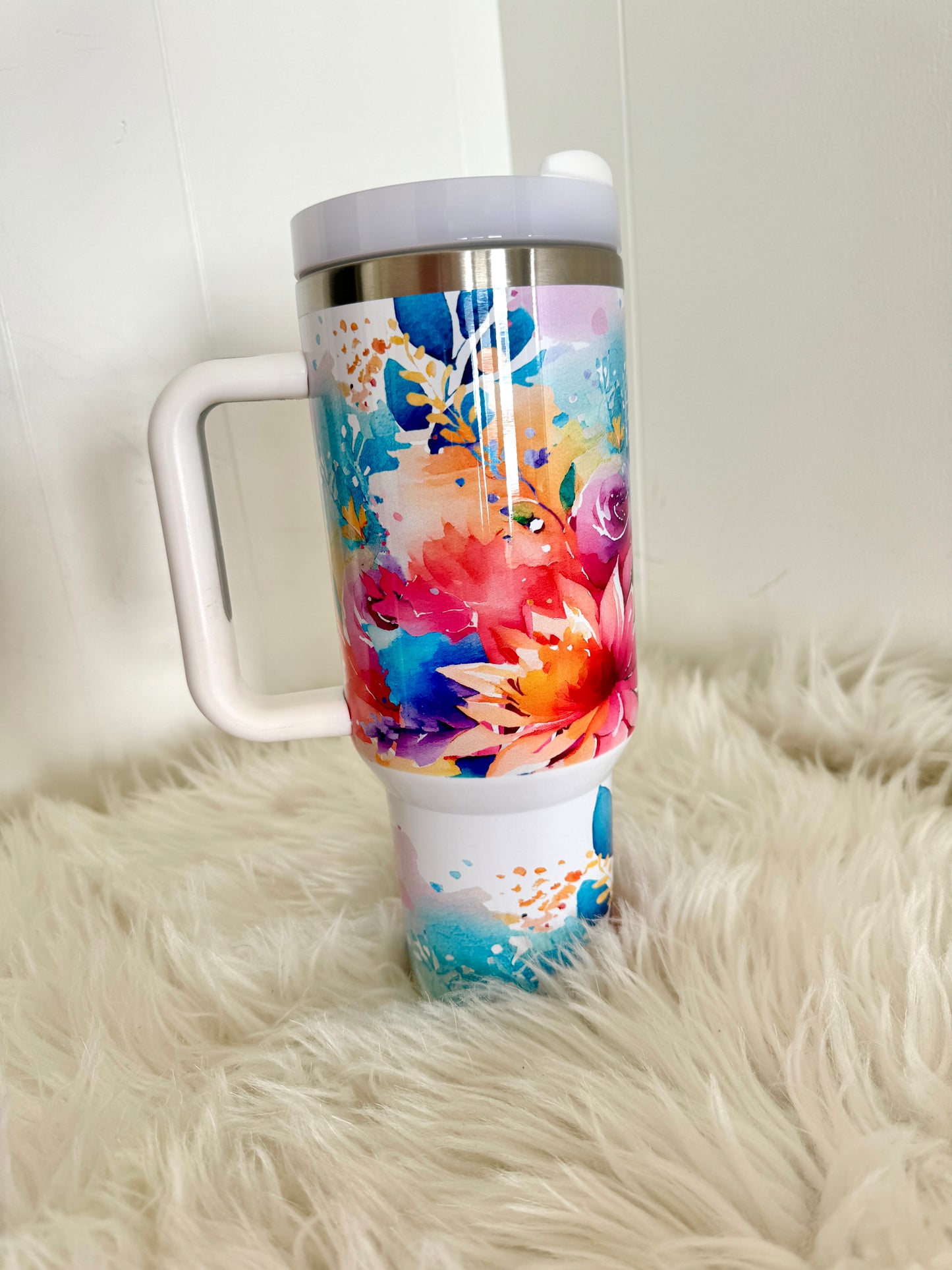 S C E N T S Y watercolor floral tumbler 40oz