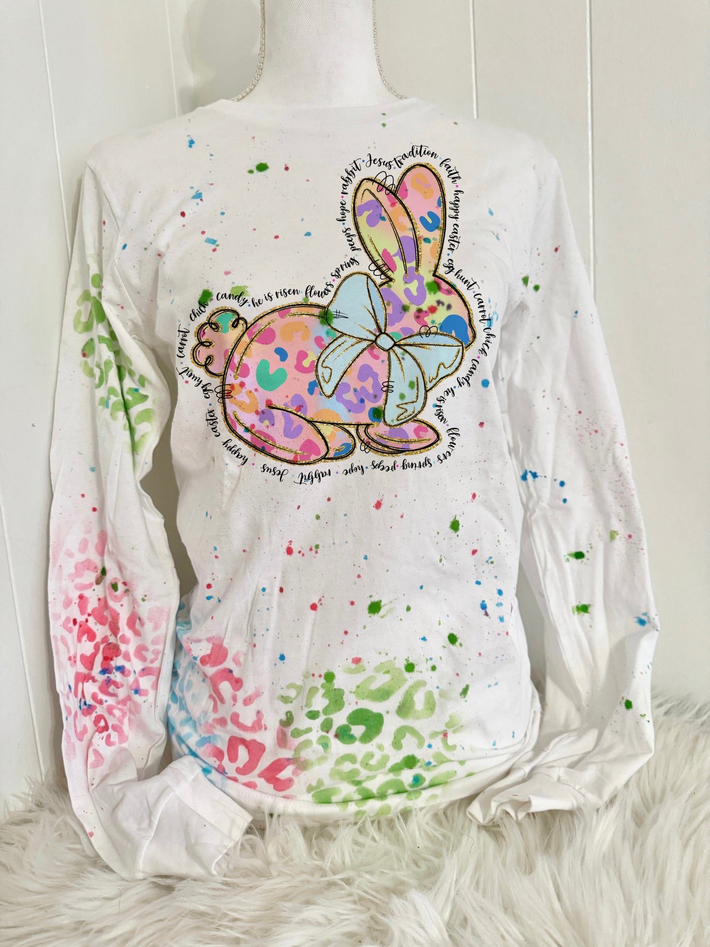 Colorful leopard bunny