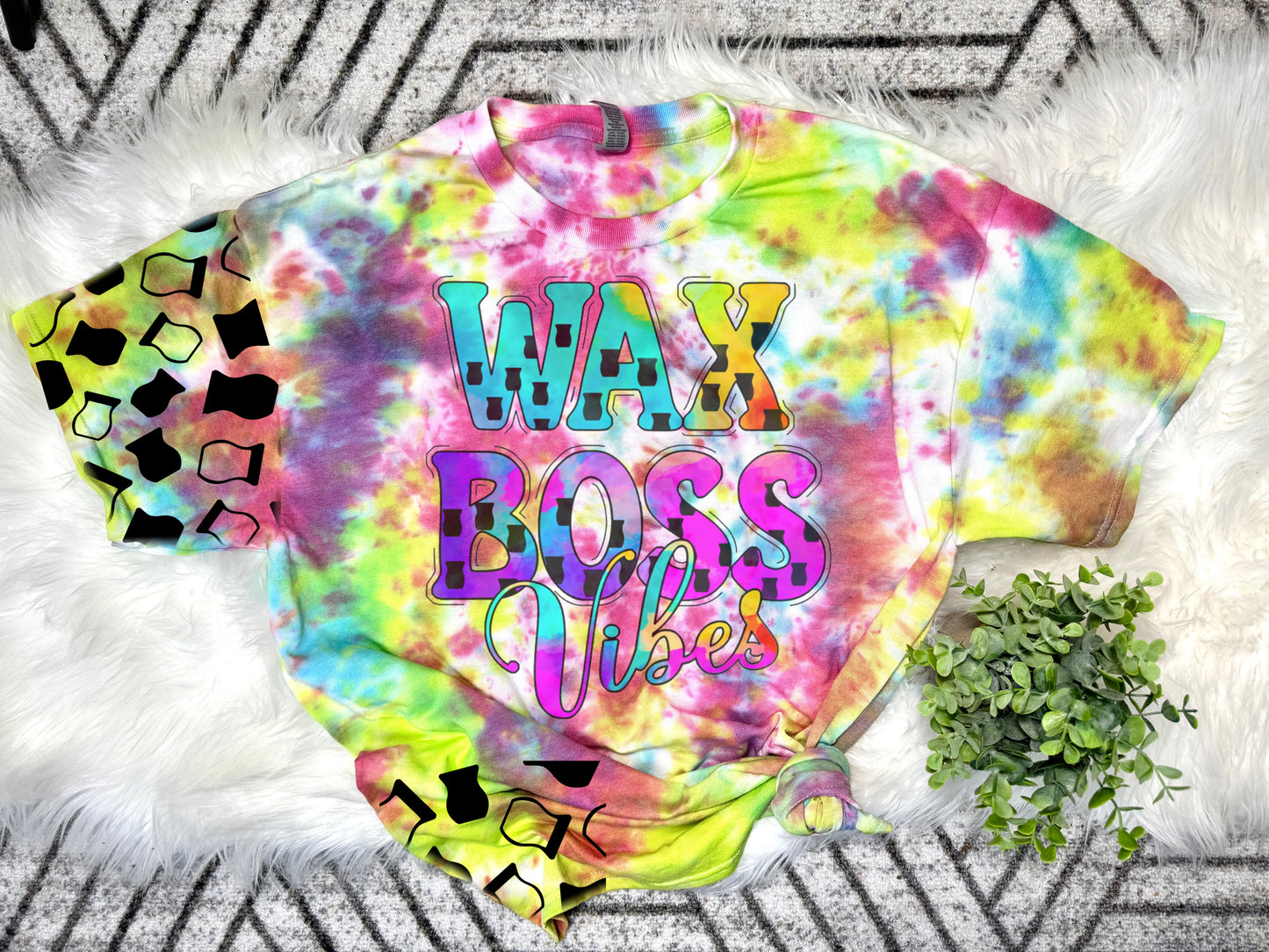 Wax boss vibes colorful neon sleeve