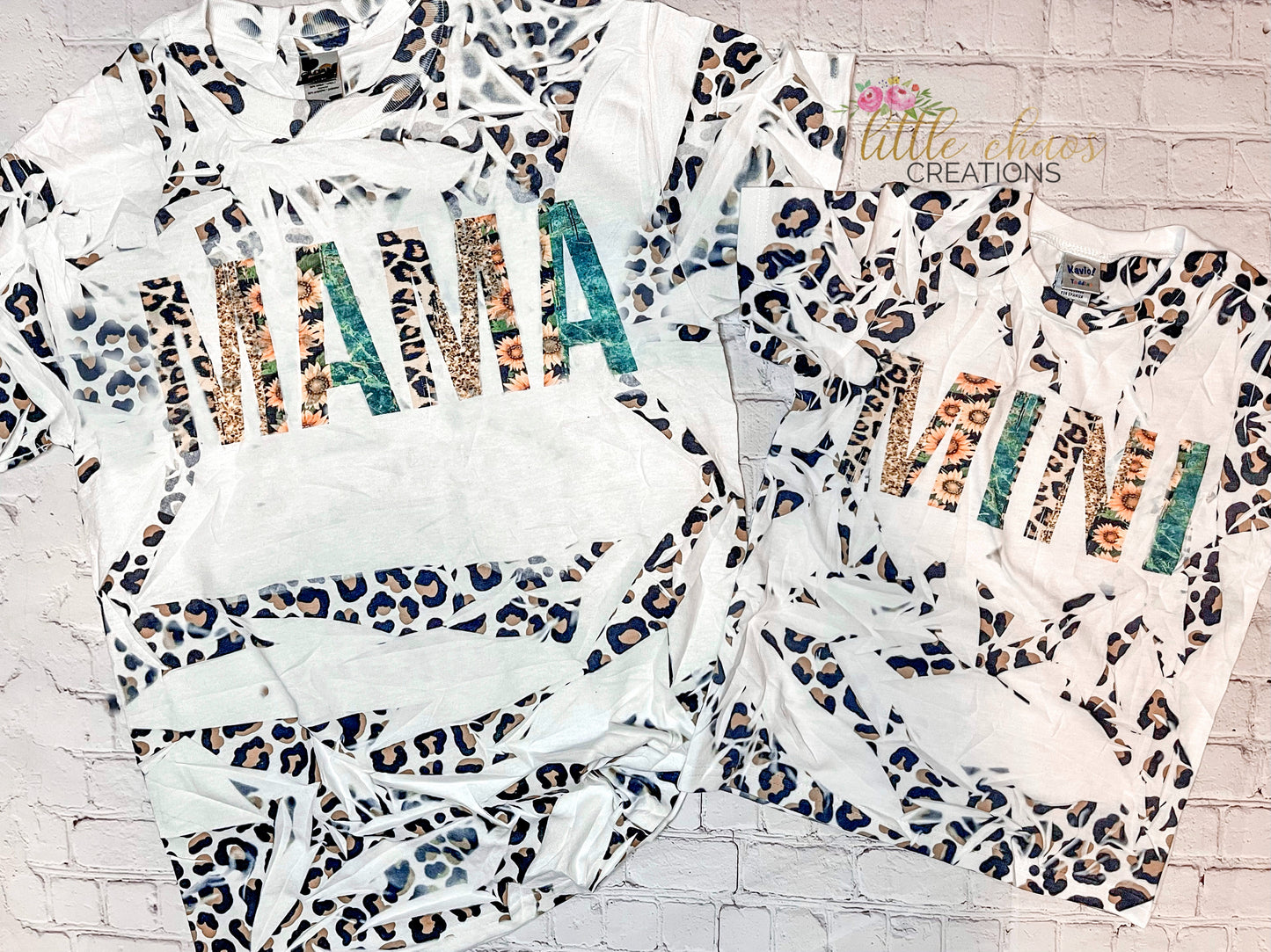 Leopard and sunflower mama/mini