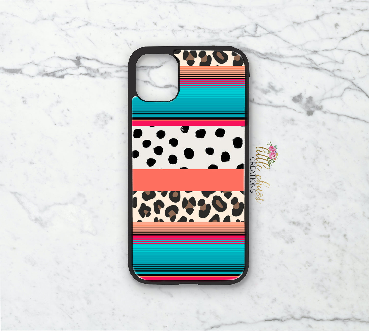 Serape/polka dot phone case