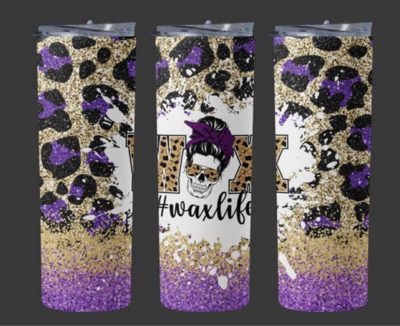Wax life skull tumbler