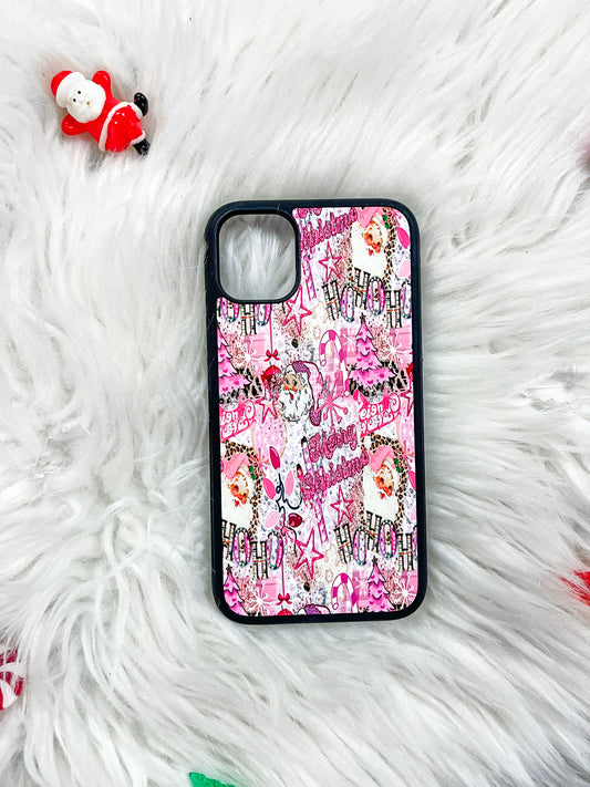 pink christmas case (Iphone)