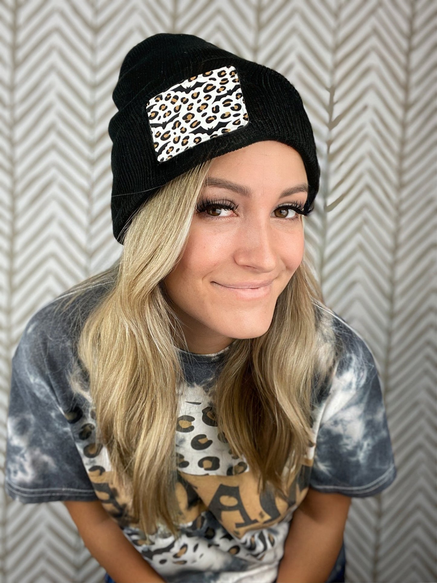 Adult Leopard Bat Beanie