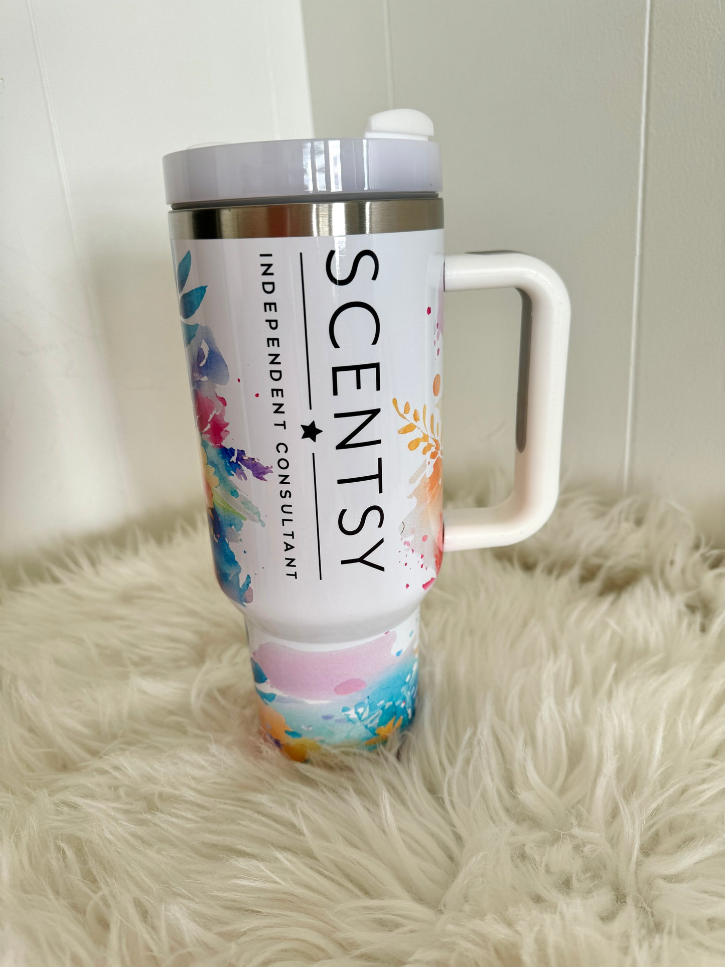 S C E N T S Y watercolor floral tumbler 40oz