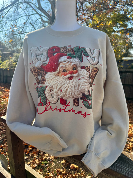 Merry Christmas faux yarn