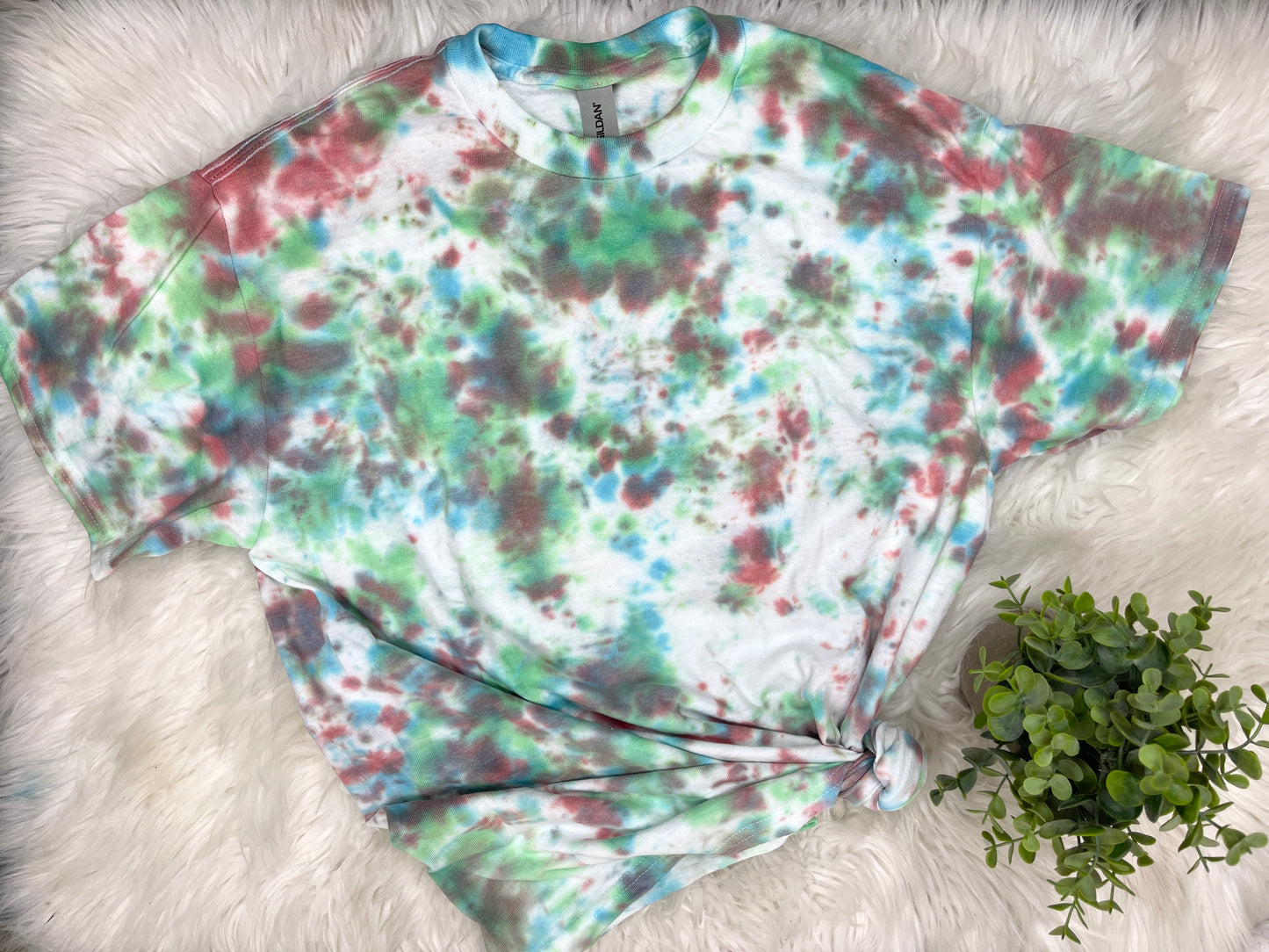 Red/Green/Blue tie dye blank