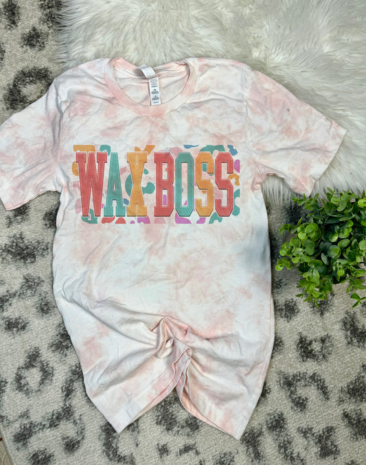 Peach leopard wax boss
