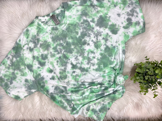 Two Green tie dye blank