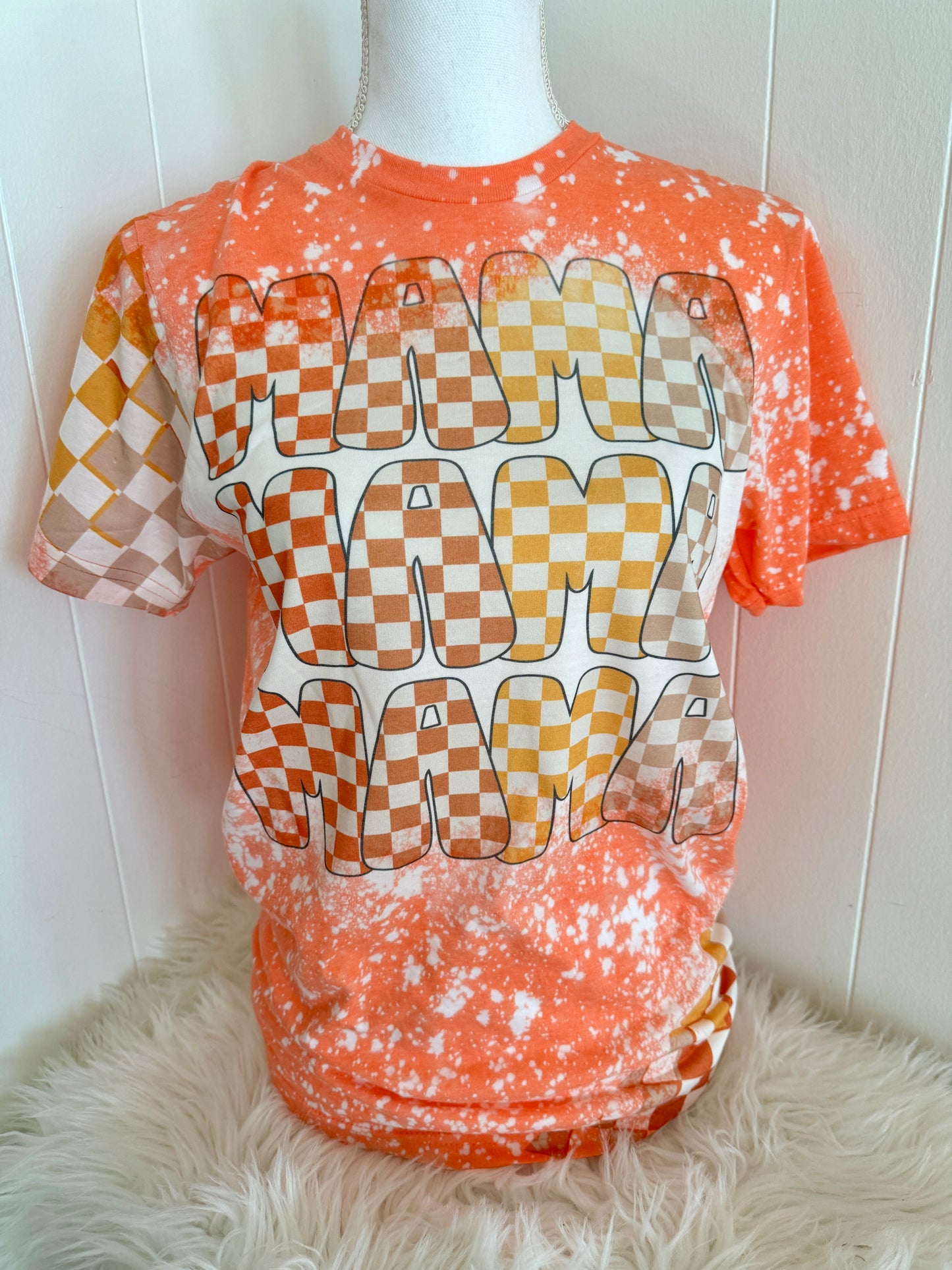 Orange fall checkered mama