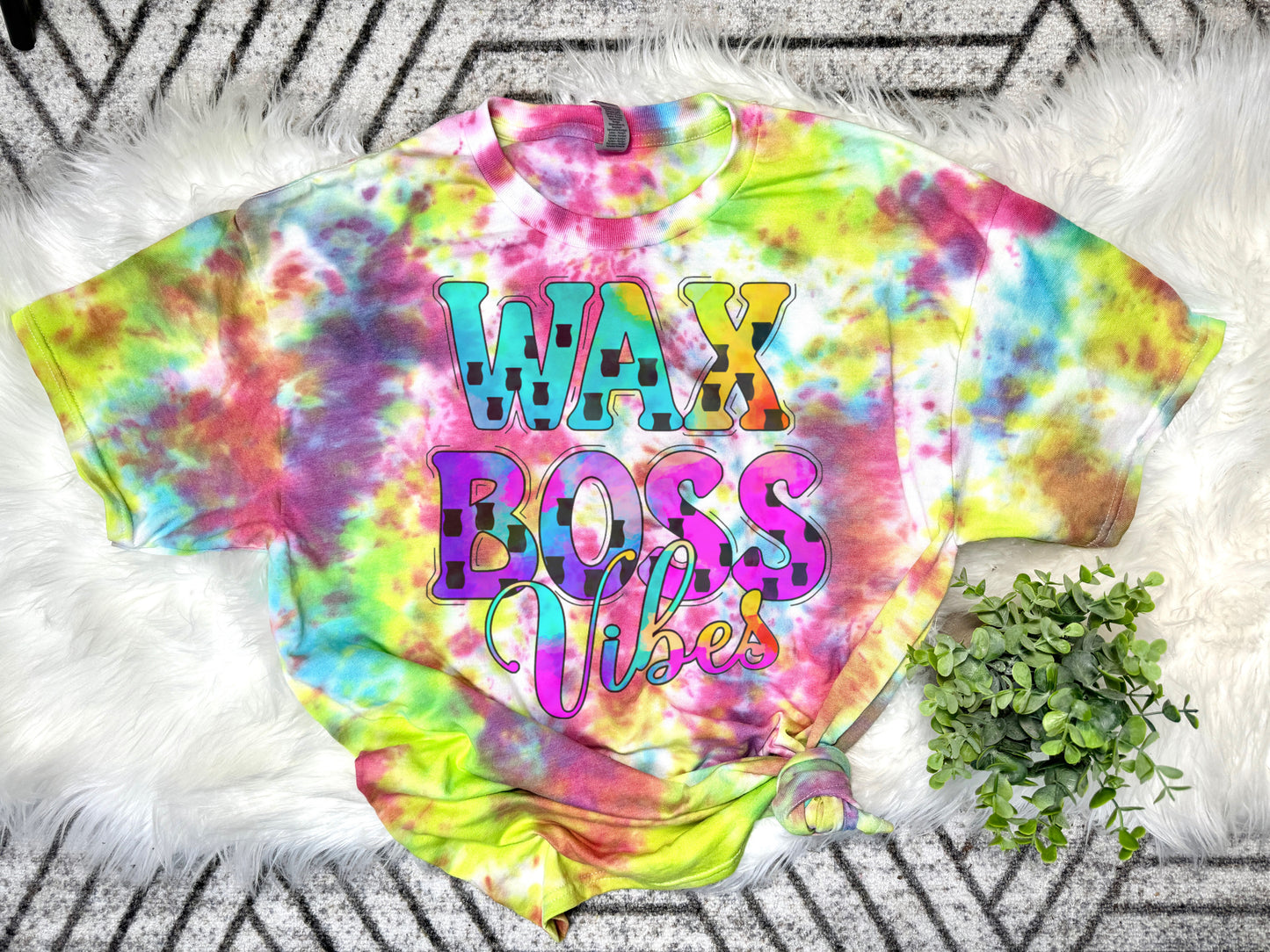 Wax boss vibes colorful neon