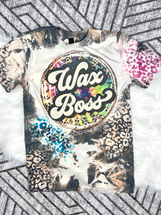 Wax boss bleached colorful leopard