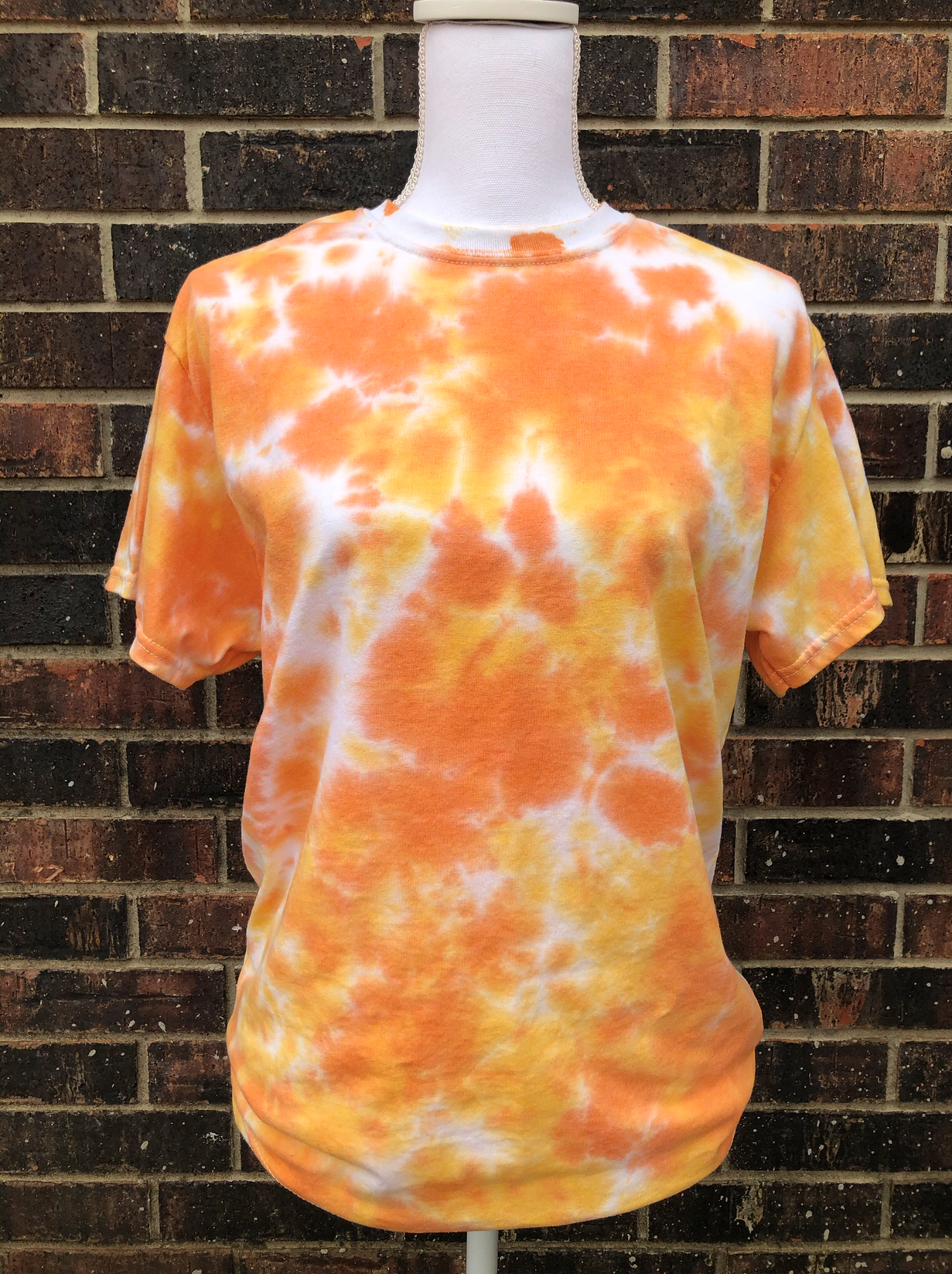 Orange tie dye blank