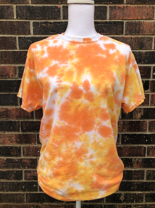 Orange tie dye blank