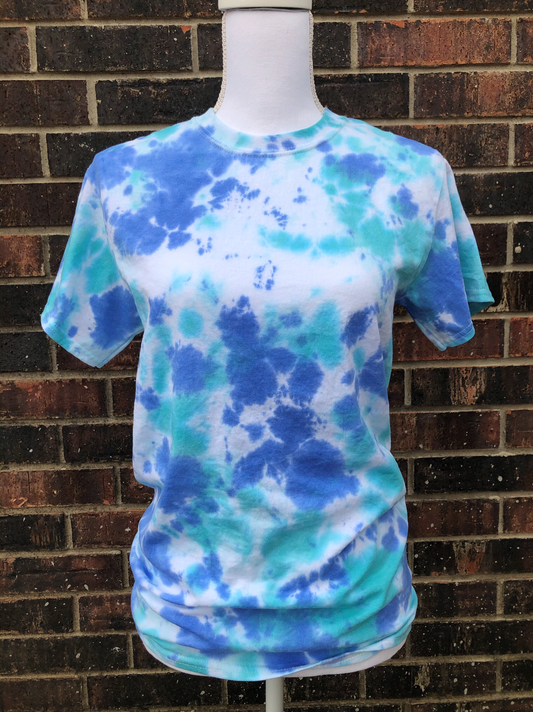 Blue tie dye blank