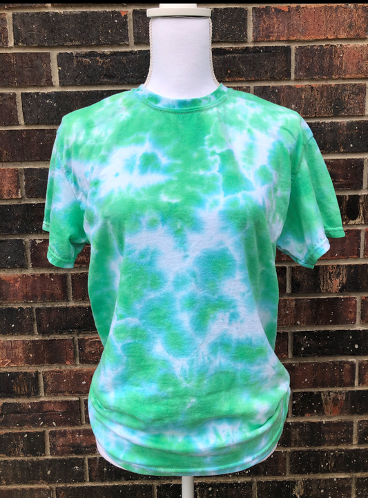 Green tie dye blank