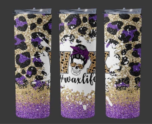 Wax life skull tumbler