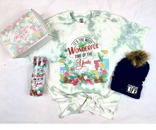 wonderful time of year navy beanie box