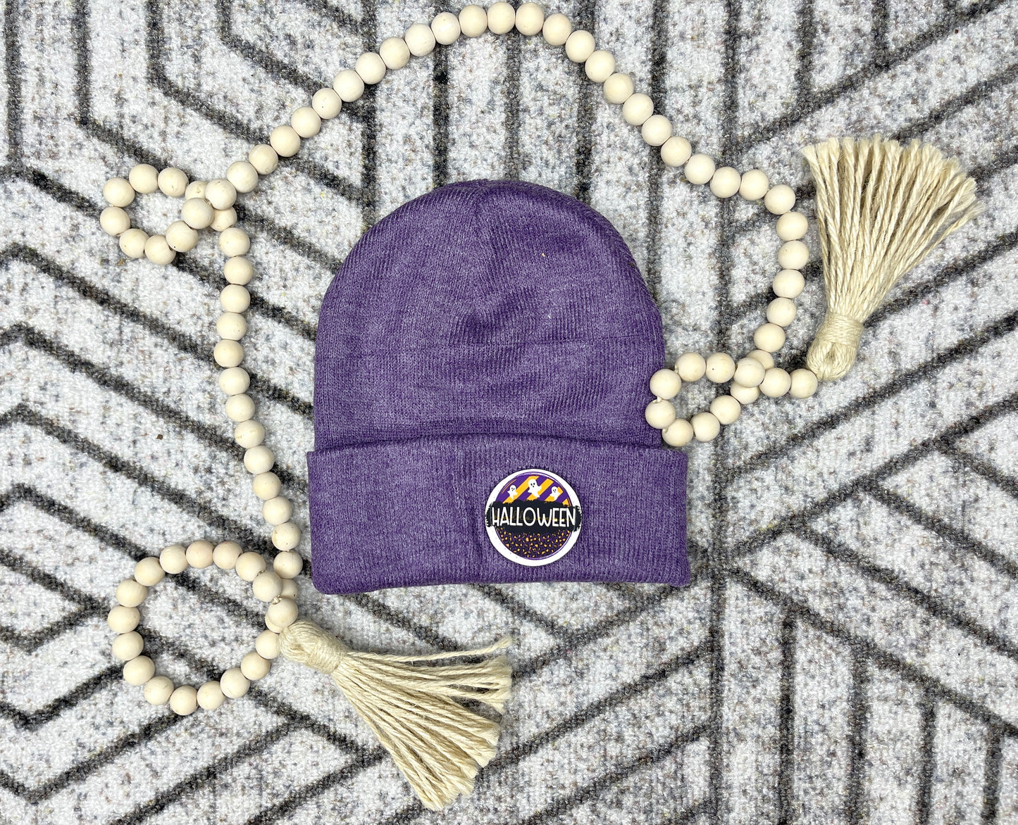 Adult Purple Halloween Beanie