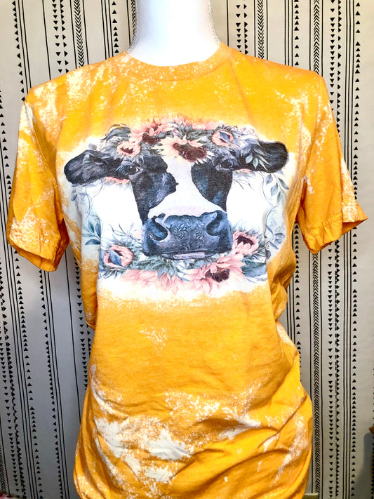 Sunflowers Cow Tee