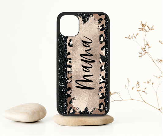 Black/Gold Mama Phone Case