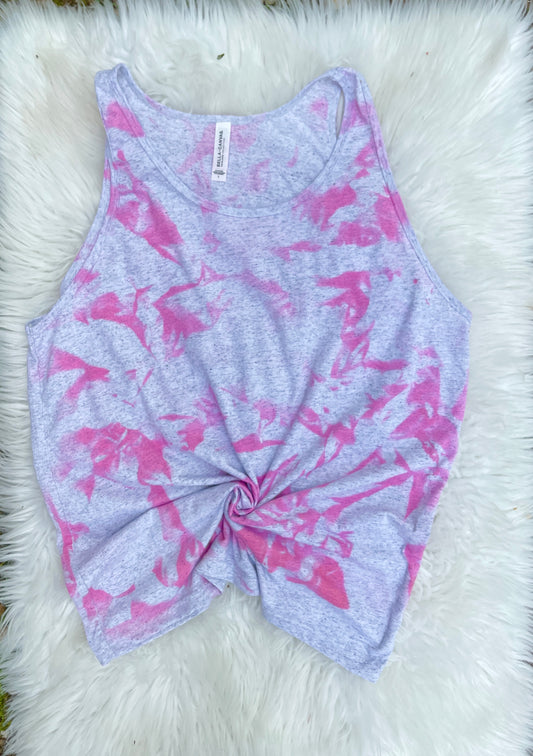 Pink dyed tank blank